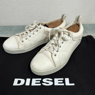 ディーゼル(DIESEL)の美品 DIESEL レザー ジップデザイン ローカットスニーカー 28cm(スニーカー)