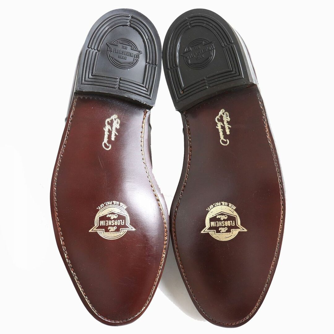 未使用△FLORSHEIM IMPERIAL フローシャイム インペリアル キャップトゥ セミブローグ レザー シューズ 赤茶色系 8 3E メンズ メンズの靴/シューズ(その他)の商品写真