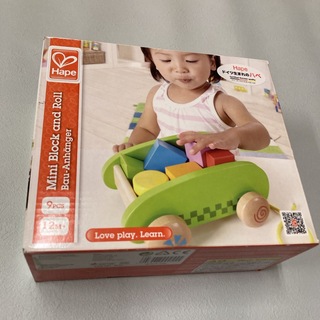 ハペ(Hape)の値下げ　木のおもちゃ　Hape ミニブロック&ロール　新品未使用(知育玩具)