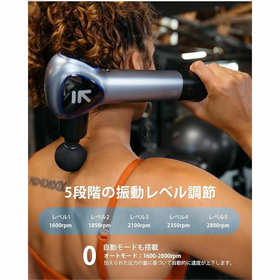 RENPHO レンフォ ハンディガン【延長ハンドル式・背中セルフケア可能】 スポーツ/アウトドアのトレーニング/エクササイズ(トレーニング用品)の商品写真