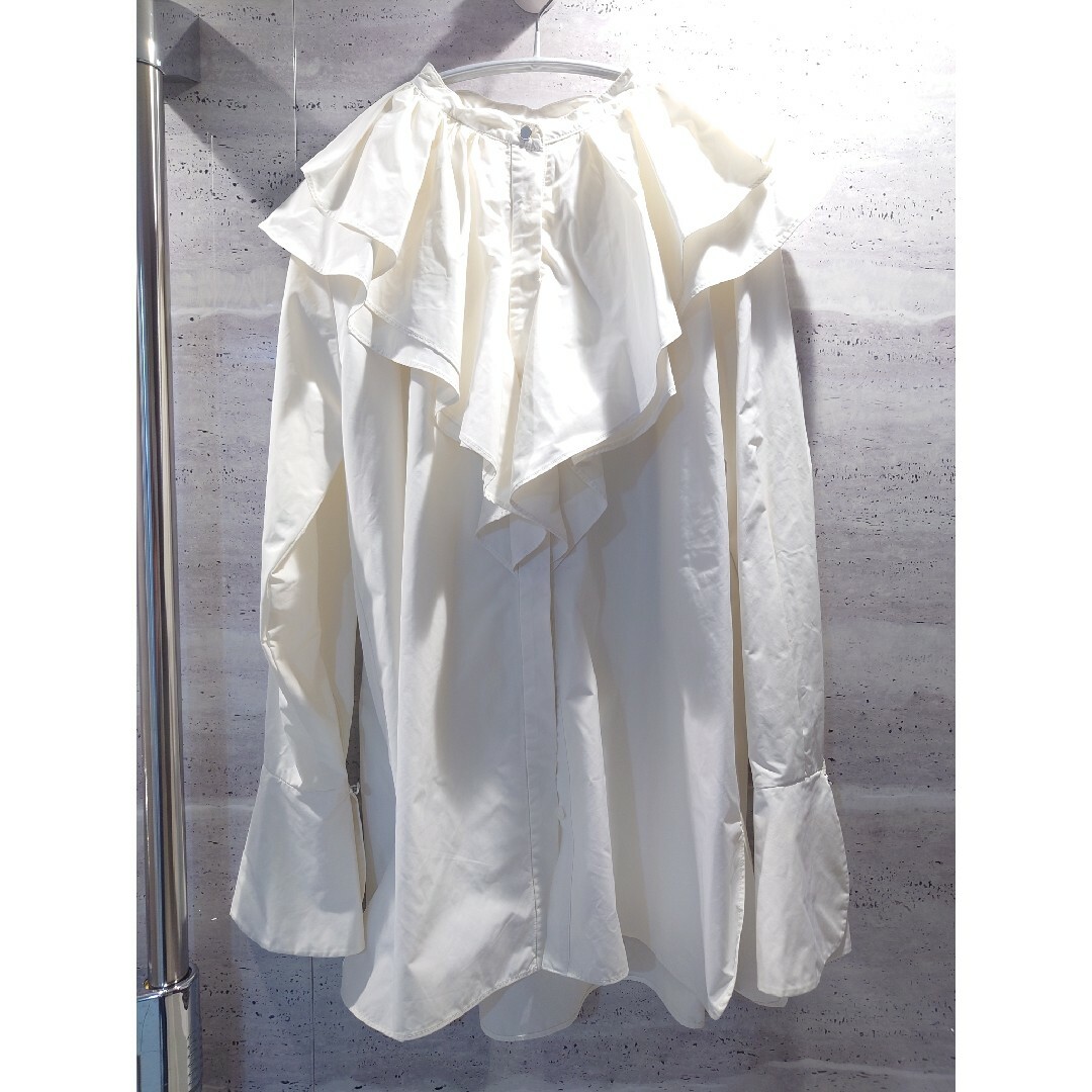 ヘヨン　HYEON　flower petal blouse/white レディースのトップス(シャツ/ブラウス(長袖/七分))の商品写真