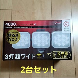 【2台セット】ムサシ RITEX LEDセンサーライト フリーアーム式 100V(その他)