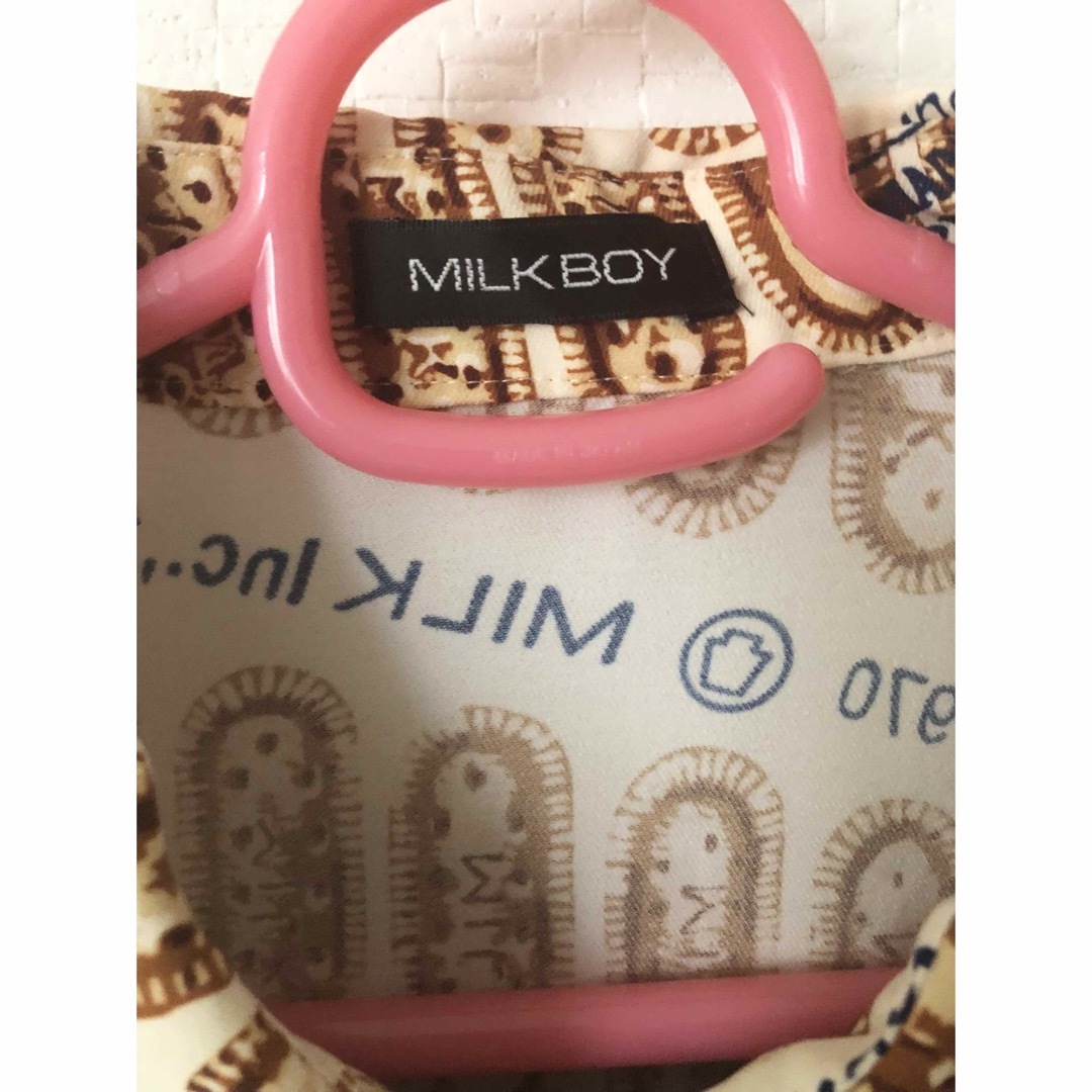 MILKBOY(ミルクボーイ)のmilkboy biscotti ビスケット シャツ ブラウス ブルー レディースのトップス(シャツ/ブラウス(半袖/袖なし))の商品写真