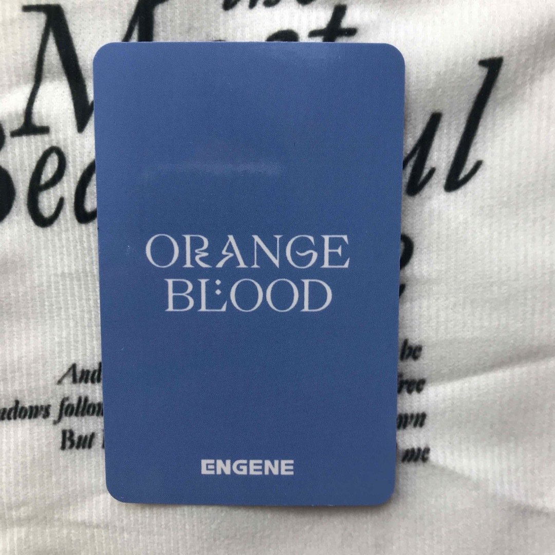 ENHYPEN(エンハイプン)のENHYPEN ORANGE BLOOD  サノク 事前収録 ソヌ トレカ エンタメ/ホビーのCD(K-POP/アジア)の商品写真