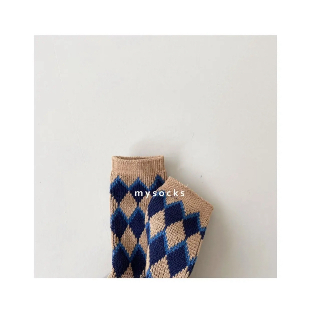 【新品未使用】my socks 2枚1セット　韓国子供服 キッズ/ベビー/マタニティのこども用ファッション小物(靴下/タイツ)の商品写真