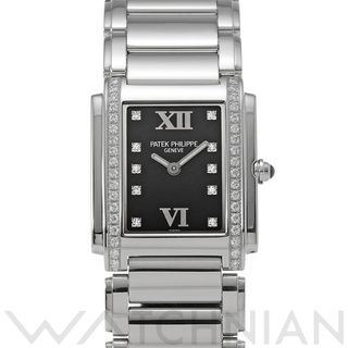 パテックフィリップ(PATEK PHILIPPE)の中古 パテック フィリップ PATEK PHILIPPE 4910/10A-001 ブラック /ダイヤモンド レディース 腕時計(腕時計)