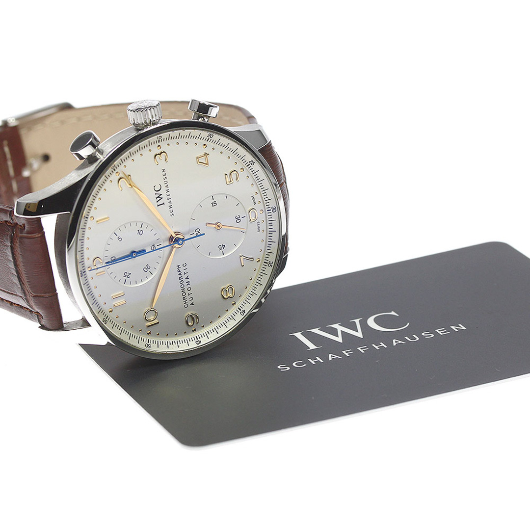 IWC(インターナショナルウォッチカンパニー)のIWC IWC SCHAFFHAUSEN IW371445 ポルトギーゼ クロノグラフ 自動巻き メンズ 保証書付き_803502 メンズの時計(腕時計(アナログ))の商品写真