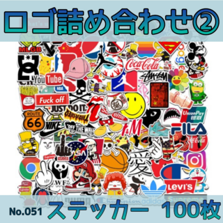 ロゴ詰め合わせ② ステッカー　100枚 No.051(スケートボード)