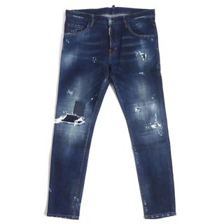 【ドンドン見直し】美品 DSQUARED2 ディースクエアード 18AW S74LB0436 コットン ポリウレタン デニムパンツ インディゴ 48 イタリア製 正規品 メンズ