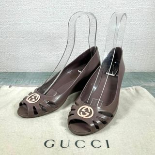 グッチ(Gucci)のGUCCI ラバーシューズ 23.5 インターロッキング GG柄 ロゴ(ハイヒール/パンプス)