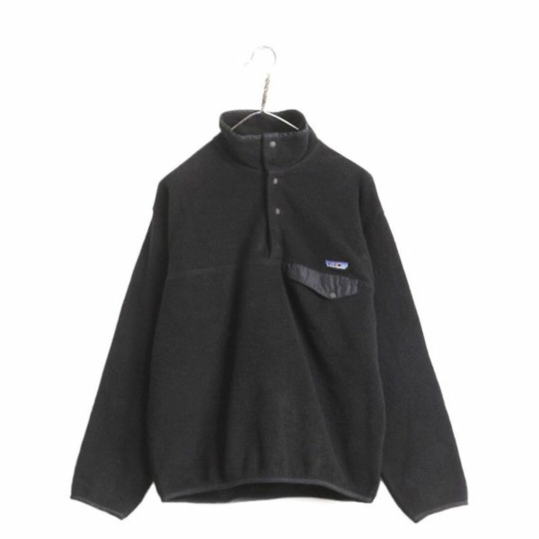 patagonia(パタゴニア)の90s 95年製 パタゴニア シンチラ スナップT メンズ M / 90年代 オールド PATAGONIA アウトドア プルオーバー フリース ジャケット ブラック メンズのジャケット/アウター(ブルゾン)の商品写真