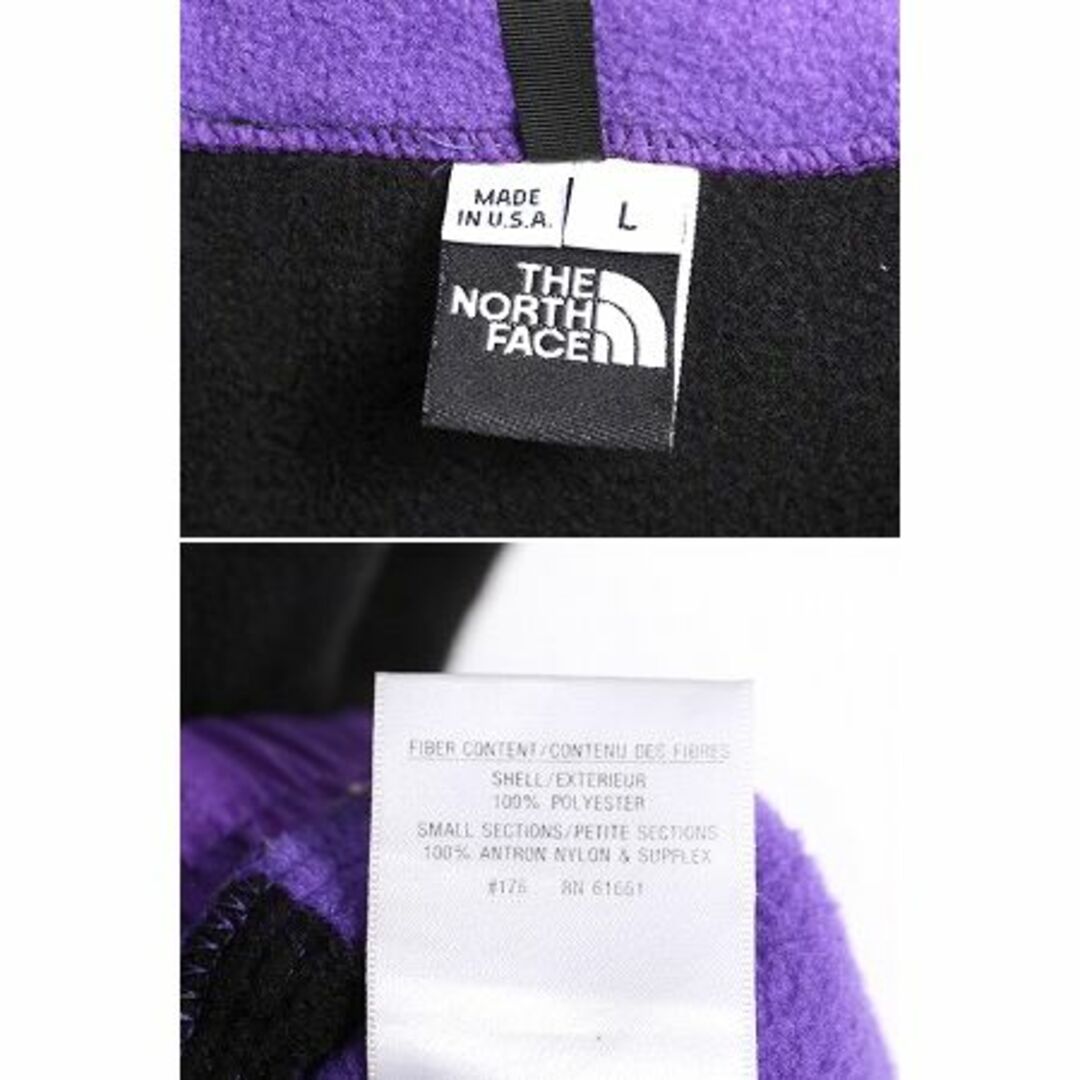 THE NORTH FACE(ザノースフェイス)の90S USA製 ノースフェイス フルジップ フリース ベスト メンズ L 古着 90年代 オールド The North Face 重ね着 前開き ナイロン ハイネック メンズのトップス(ベスト)の商品写真