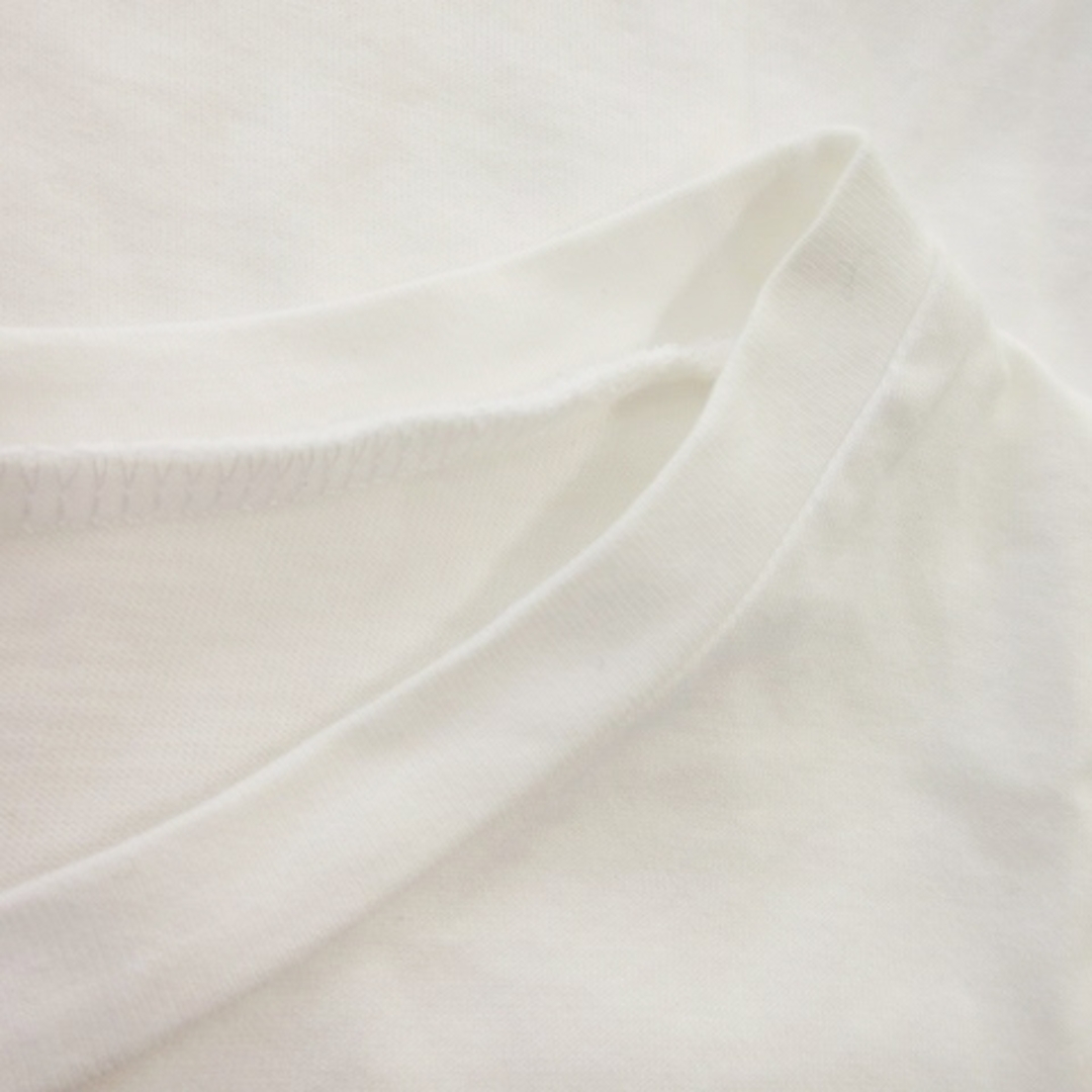 ROPE’(ロペ)のロペ カットソー Tシャツ ラウンドネック 半袖 ストレッチ フリル 38 白 レディースのトップス(カットソー(半袖/袖なし))の商品写真