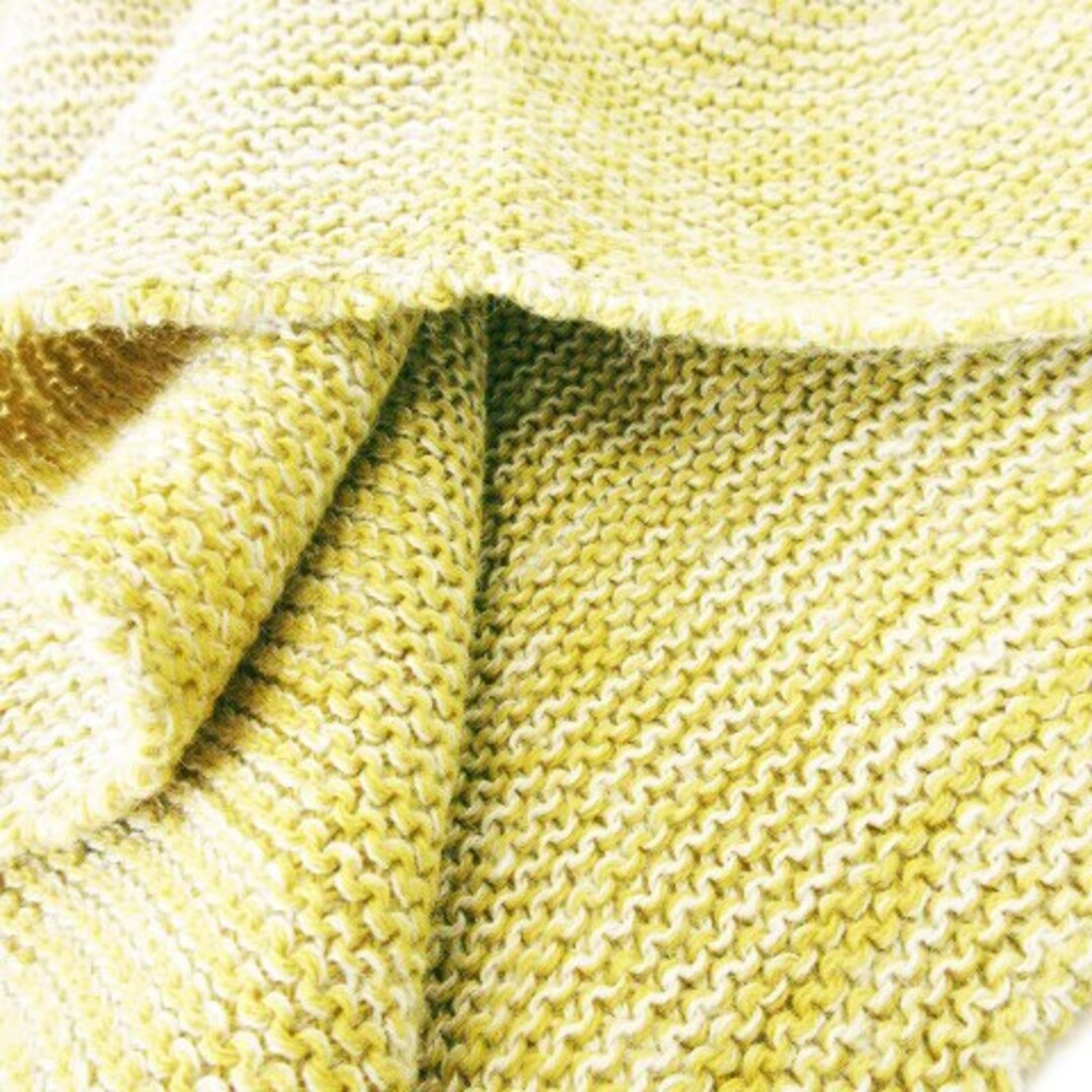 SunaUna(スーナウーナ)のスーナウーナ ニット セーター サマー 五分袖 麻混 さっくり 杢 38 黄 レディースのトップス(ニット/セーター)の商品写真