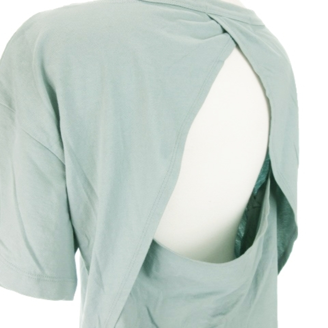 Ray BEAMS(レイビームス)のレイビームス カットソー 半袖 ショルダーカット 背中開き コットン 水色 レディースのトップス(カットソー(半袖/袖なし))の商品写真