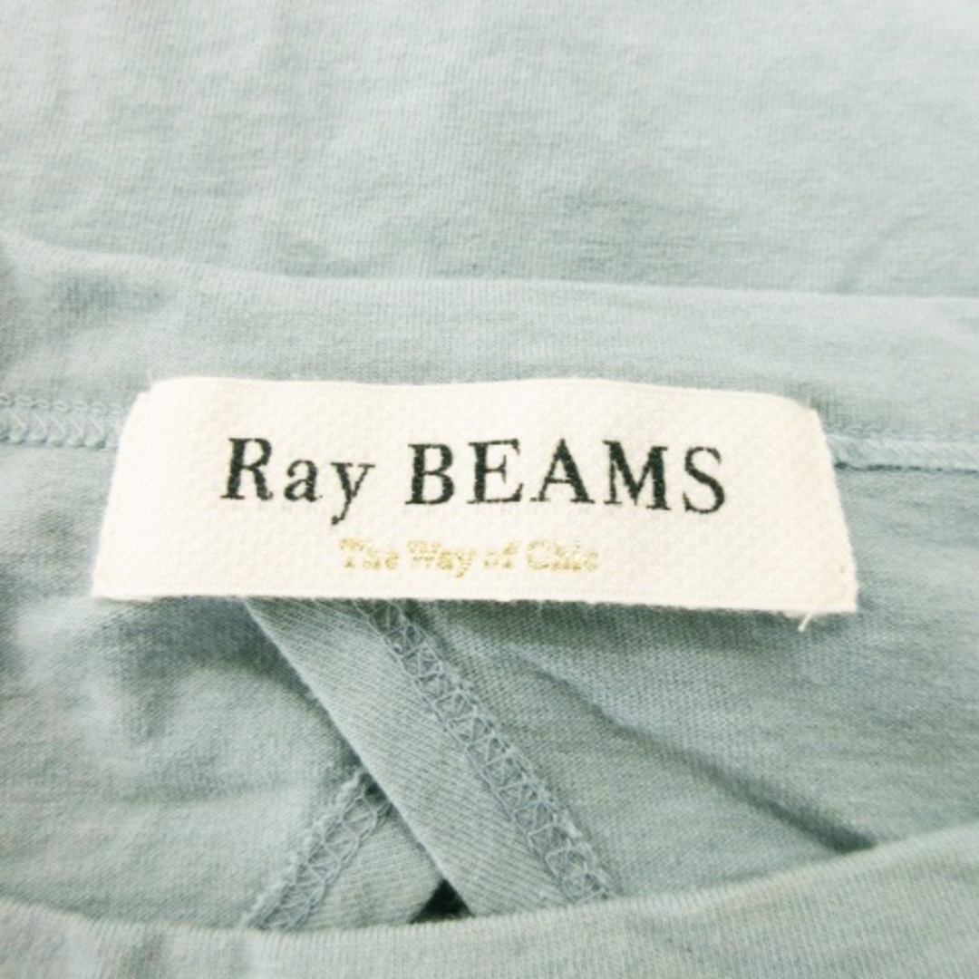 Ray BEAMS(レイビームス)のレイビームス カットソー 半袖 ショルダーカット 背中開き コットン 水色 レディースのトップス(カットソー(半袖/袖なし))の商品写真