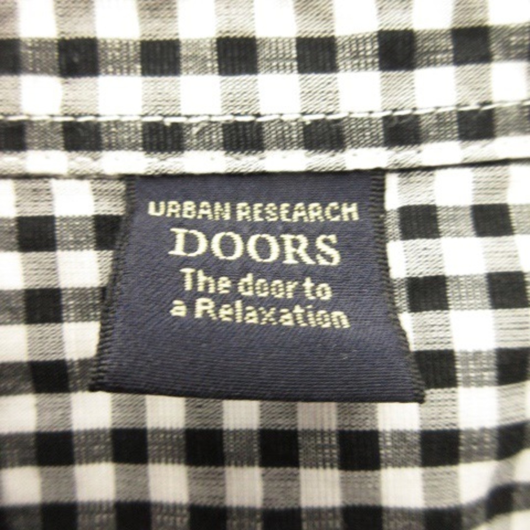 URBAN RESEARCH DOORS(アーバンリサーチドアーズ)のアーバンリサーチドアーズ シャツ 長袖 綿 麻混 ギンガム チェック ONE 黒 レディースのトップス(シャツ/ブラウス(長袖/七分))の商品写真