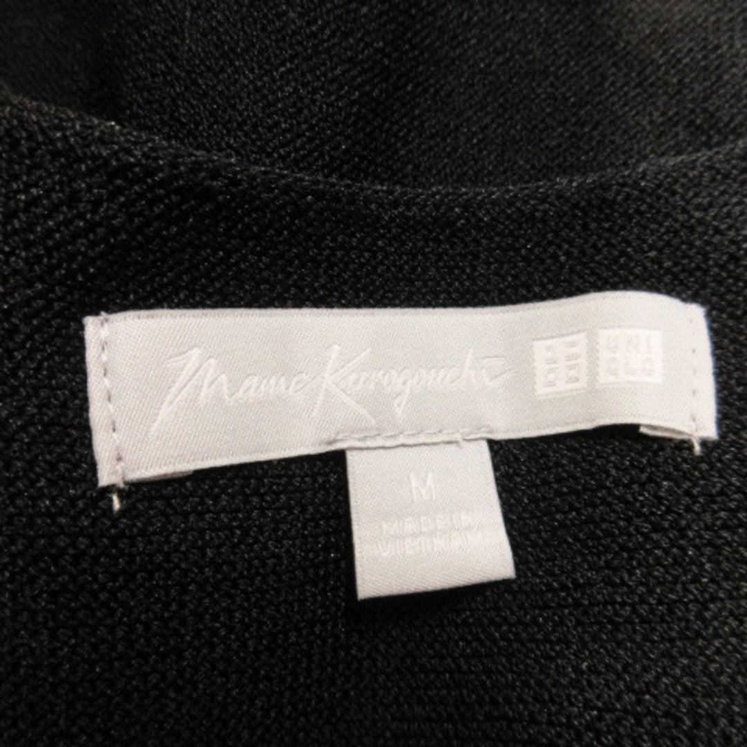 UNIQLO(ユニクロ)のユニクロ Mame Kurogouchi ニット Vネック ノースリーブ M 黒 レディースのトップス(ニット/セーター)の商品写真