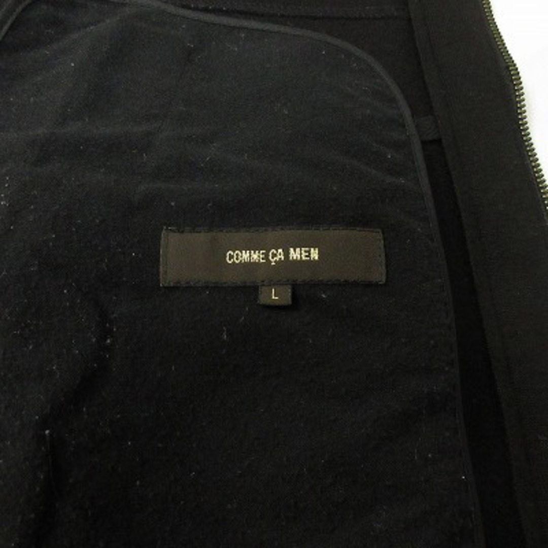 COMME CA MEN(コムサメン)のコムサメン COMME CA MEN ジャケット コート ニット ウール L 黒 メンズのジャケット/アウター(その他)の商品写真