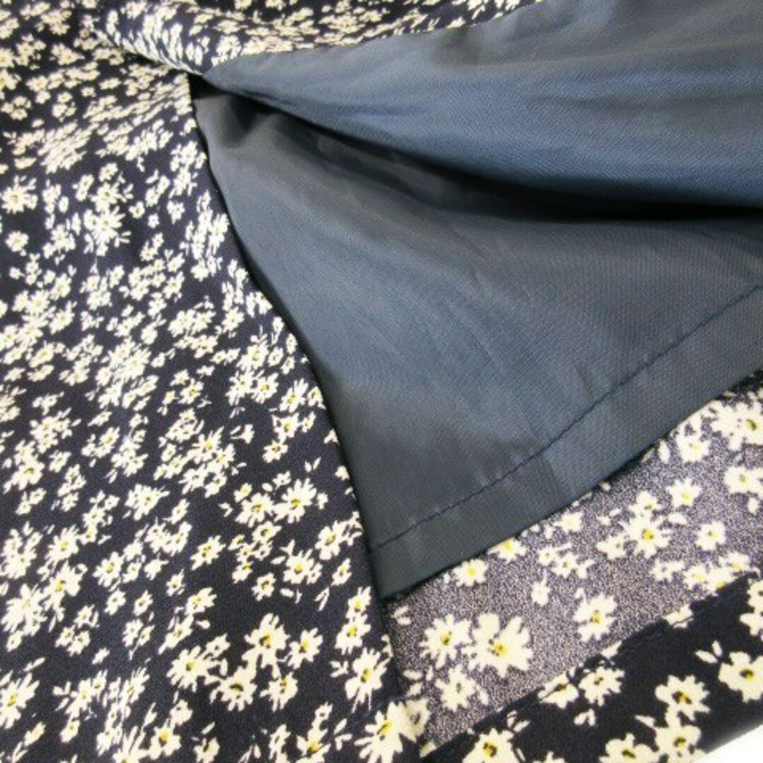 coen(コーエン)のコーエン スカート タイト ナロー ロング マキシ スリット 小花柄 M 濃紺 レディースのスカート(ロングスカート)の商品写真