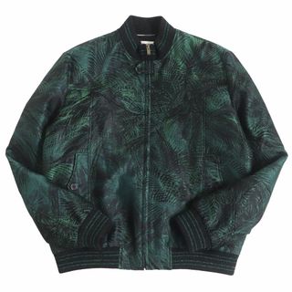 サンローラン(Saint Laurent)の極美品□21SS サンローランパリ 642433 フォリッジ ジャガード シルク混 ボンバージャケット/ブルゾンジャケット グリーン 46 伊製 正規品(その他)