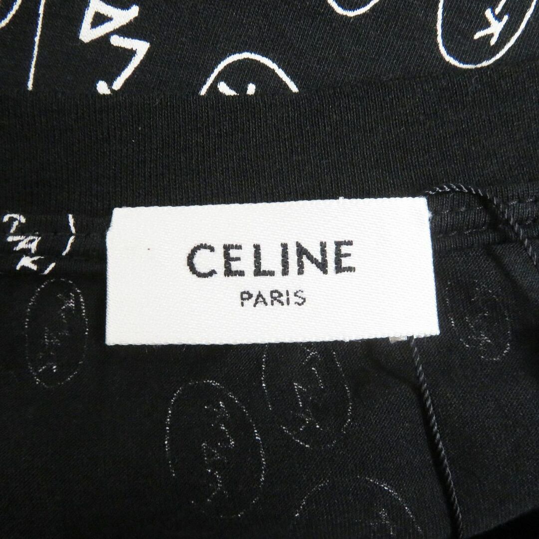 celine(セリーヌ)の未使用品□19SS CELINE セリーヌ×クリスチャン・マークレー 2X008388E 総柄 コットン 薄手 半袖Tシャツ/カットソー 黒 M 日本製 正規品 メンズのトップス(Tシャツ/カットソー(半袖/袖なし))の商品写真