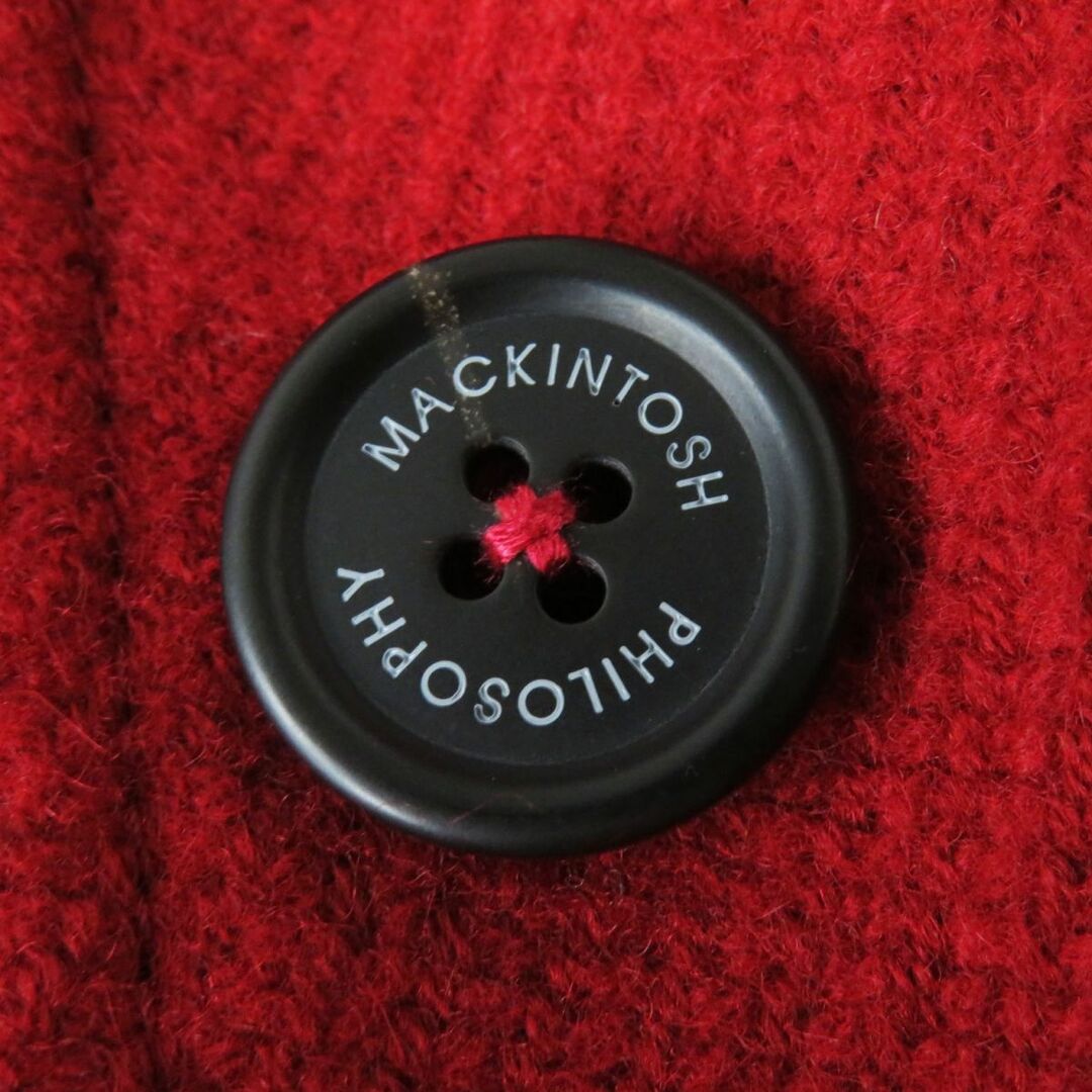 MACKINTOSH PHILOSOPHY(マッキントッシュフィロソフィー)の極美品◎正規品 MACKINTOSH PHILOSOPHY マッキントッシュフィロソフィー MWJ08-826-16 レディース アンゴラ混 ウール ロングコート 赤 36 レディースのジャケット/アウター(ロングコート)の商品写真