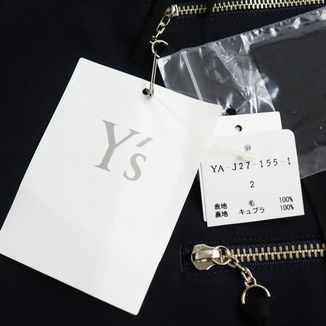 Y's(ワイズ)の未使用品●Y’s BANG ON! ワイズバングオン! No.27 YA-J27-155 ジップデザイン シングル テーラードジャケット 濃紺 2 日本製 正規品 メンズのジャケット/アウター(テーラードジャケット)の商品写真