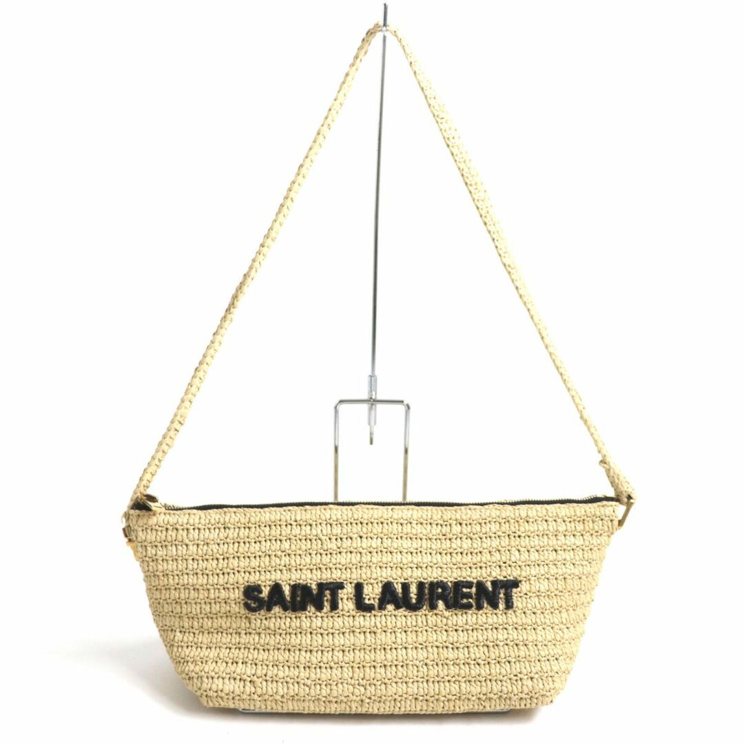 Saint Laurent(サンローラン)の美品▼SAINT LAURENT PARIS サンローランパリ 667490 ロゴ ル・ラフィア クロスボディ ショルダーバッグ メンズ ランウェイ 伊製 袋付き メンズのバッグ(ショルダーバッグ)の商品写真