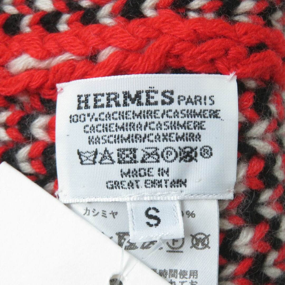 Hermes(エルメス)の未使用品★正規品 HERMES エルメス H182017N 01SM 総柄 カシミヤ100％ ニット帽／帽子 レディース マルチカラー S イギリス製 タグ付き レディースの帽子(ニット帽/ビーニー)の商品写真