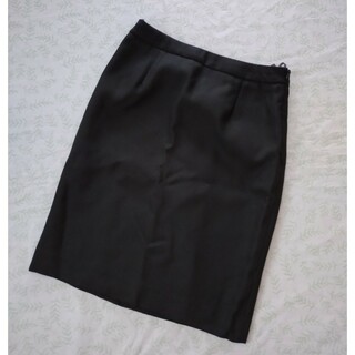 ストライプ　ブラック　黒　フォーマル　スカート(ひざ丈スカート)