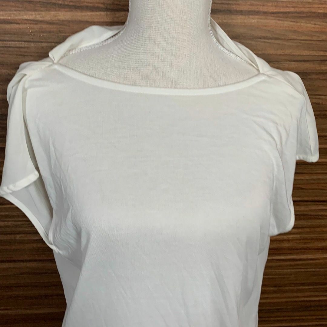 ViS(ヴィス)のVIS ビス ヴィス シャツ ブラウス フリーサイズ 白 ホワイト 袖無し レディースのトップス(シャツ/ブラウス(半袖/袖なし))の商品写真