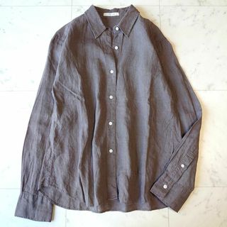 プラージュ(Plage)のプラージュ Plage 麻100% 長袖 コンパクトリネンシャツ 21SS 38(シャツ/ブラウス(長袖/七分))