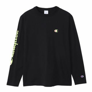 チャンピオン(Champion)のチャンピオン 左袖 champion プリント Tシャツ ロングスリーブ(Tシャツ/カットソー(七分/長袖))