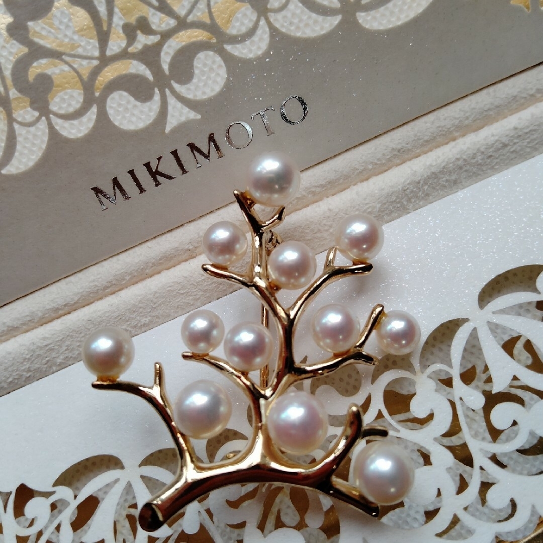 MIKIMOTO(ミキモト)のミキモト　ブローチ　幸福の木　K14 レディースのアクセサリー(ブローチ/コサージュ)の商品写真