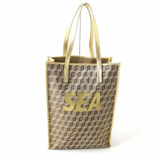 未使用★定価57200円 コルト・モルテド × ウィンダンシー Monogram Tote Bag レザー使い ショッパートートバッグ 茶×金 伊製 袋・タグ付