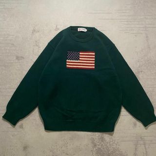 ポロラルフローレン(POLO RALPH LAUREN)の超美品 90's CHAPS RALPH LAUREN 星条旗 ニット(ニット/セーター)