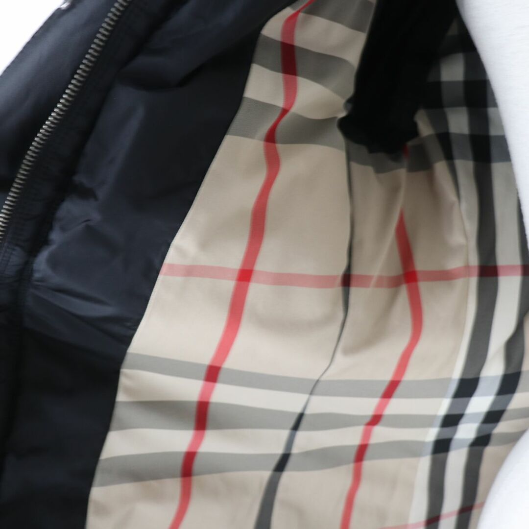 BURBERRY(バーバリー)の美品★BURBERRY BRIT バーバリーブリット 裏地ノバチェック柄 ベルト・フード付 ZIP UP 中綿ロングコート レディース 40 ブラック レディースのジャケット/アウター(その他)の商品写真