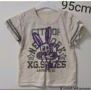 エックスガールステージス(X-girl Stages)のX-girl stages  ウサギ Tシャツ 95cm 半袖カットソー 兎(Tシャツ/カットソー)