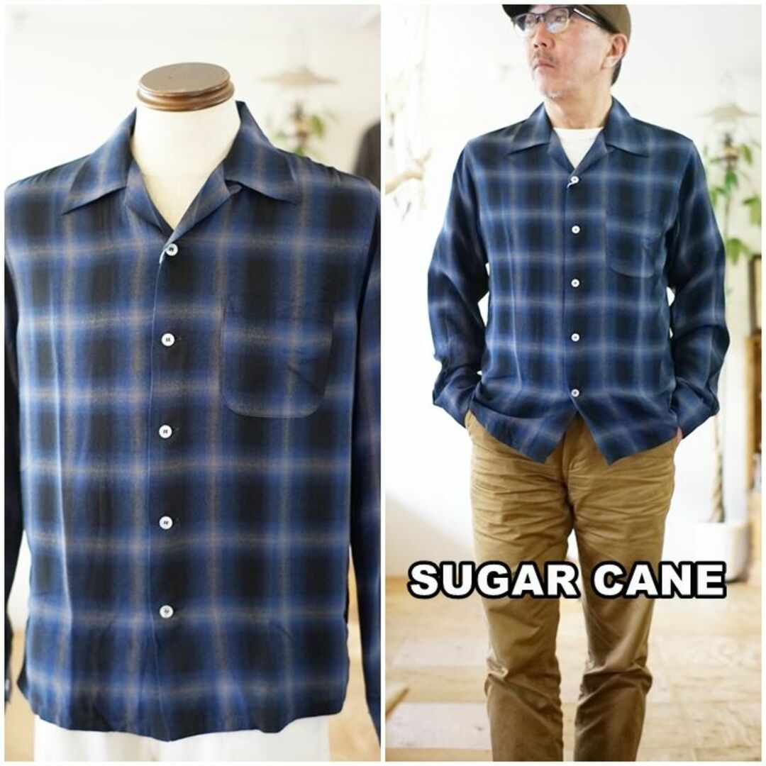 Sugar Cane(シュガーケーン)のSUGARCANE シュガーケーン　オンブレチェック長袖シャツ 29120 M メンズのトップス(シャツ)の商品写真