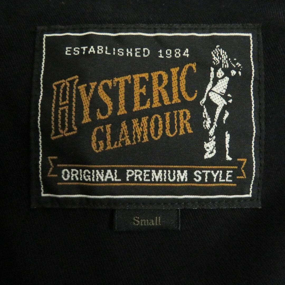 HYSTERIC GLAMOUR(ヒステリックグラマー)の良品□HYSTERIC GLAMOUR/ヒステリックグラマー 02171LB01 キップレザー ダブルライダースジャケット/ブルゾンジャケット ブラック S 正規品 メンズのジャケット/アウター(ライダースジャケット)の商品写真