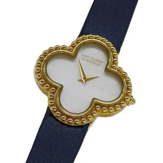 ヴァンクリーフアンドアーペル(Van Cleef & Arpels)のヴァンクリーフ＆アーペル Van Cleef & Arpels 時計 レディース ブランド アルハンブラ スモール マザー オブ パール クオーツ QZ 750YG サテン VCARD22000【中古】(腕時計)