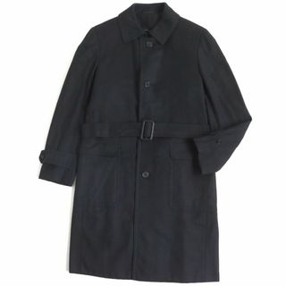 Ermenegildo Zegna - 美品▼Ermenegildo Zegna エルメネジルドゼニア カシミヤブレンドウール ロングコート/トレンチコート ブラック 48R メンズ 伊製 正規品