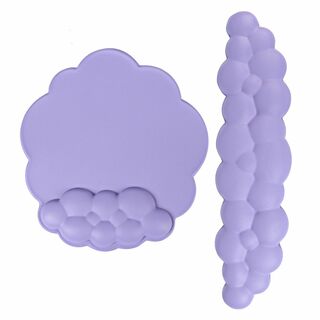 【色: 紫】キーボードリストレスト マウスパッドリストレスト付き 面白い雲のデザ(PC周辺機器)