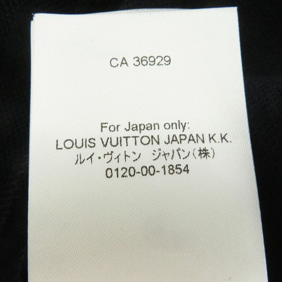 LOUIS VUITTON(ルイヴィトン)の極美品□22AW LOUIS VUITTON/ルイヴィトン ロゴプレート付き ダミエ ハーフ コットン100％ 半袖Tシャツ/カットソー ネイビー L 伊製 正規品 メンズのトップス(Tシャツ/カットソー(半袖/袖なし))の商品写真