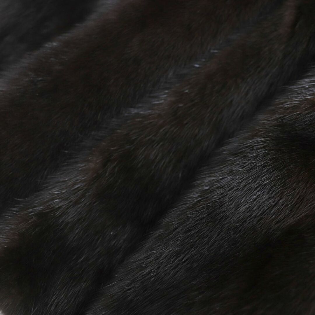 美品▼BLACKGLAMA ブラックグラマ MINK ミンク 本毛皮コート ダークブラウン 毛質艶やか・柔らか◎ レディースのジャケット/アウター(毛皮/ファーコート)の商品写真