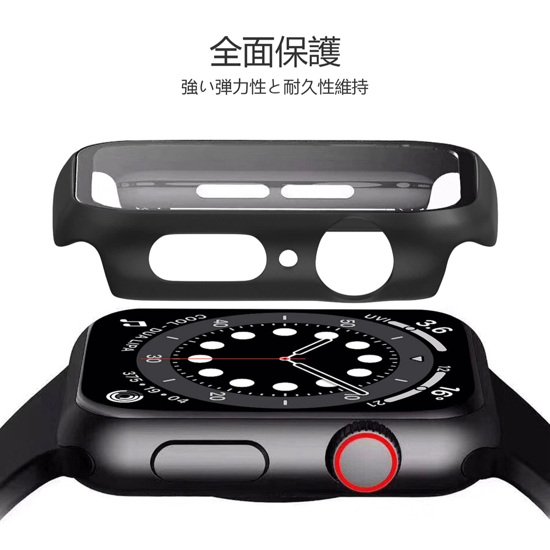 Applewatch 40mm フィルム カバー 一体型 ブラック マット スマホ/家電/カメラのスマホ/家電/カメラ その他(その他)の商品写真