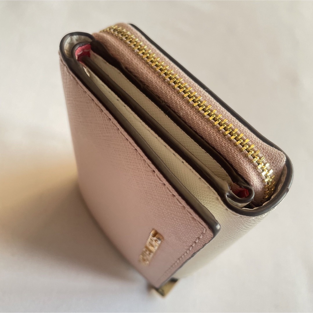 MICHAEL KORS - マイケルコース 三つ折り財布 ピンク ホワイト MICHAEL KORS - マイケルコース 三つ折り財布 ピンク ホワイト