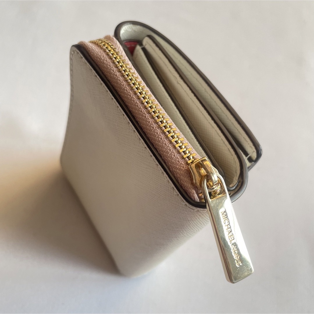 MICHAEL KORS - マイケルコース 三つ折り財布 ピンク ホワイト MICHAEL KORS - マイケルコース 三つ折り財布 ピンク ホワイト