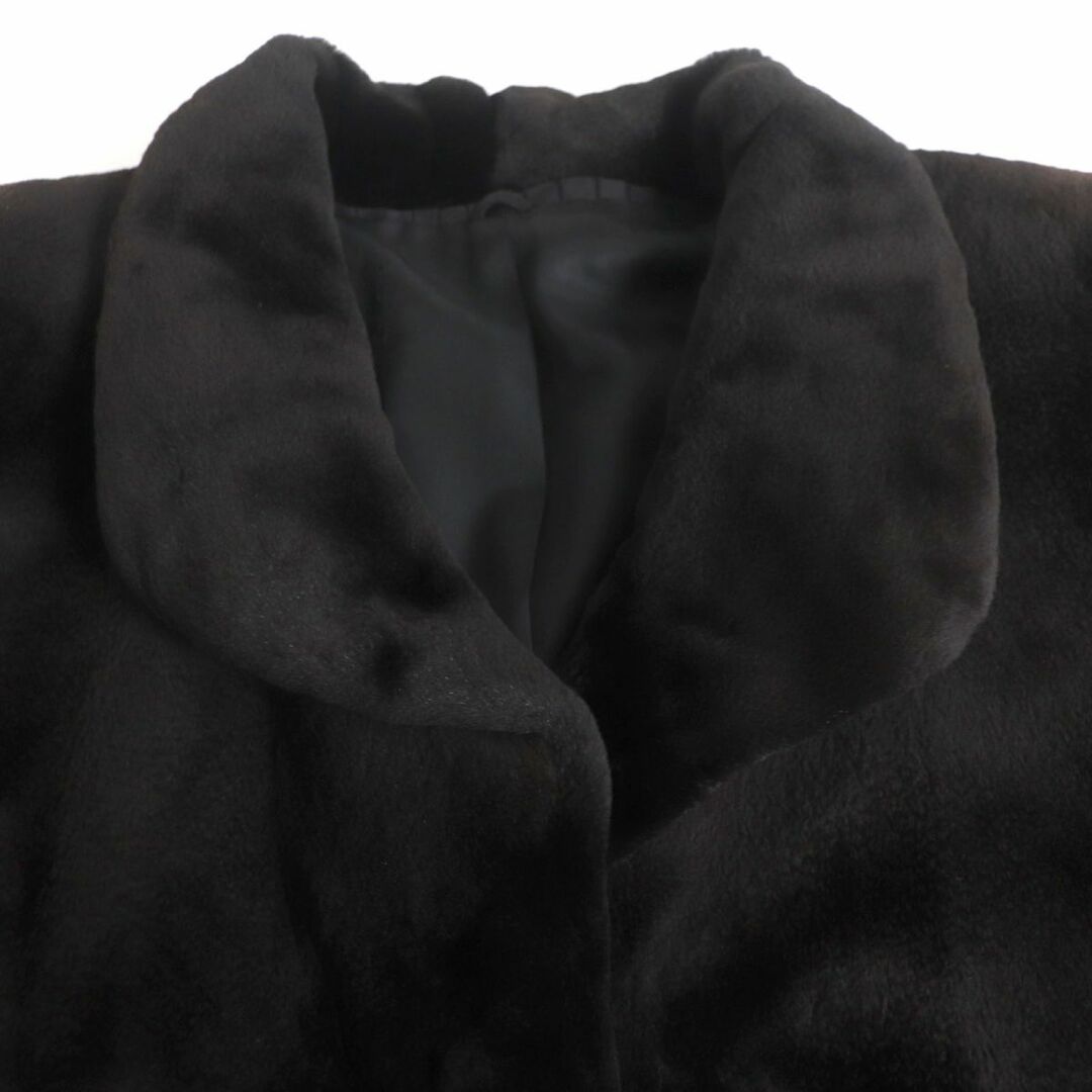 美品▽MINK シェアードミンク 本毛皮ロングコート ダーク 美品▽MINK シェアードミンク 本毛皮ロングコート ダーク